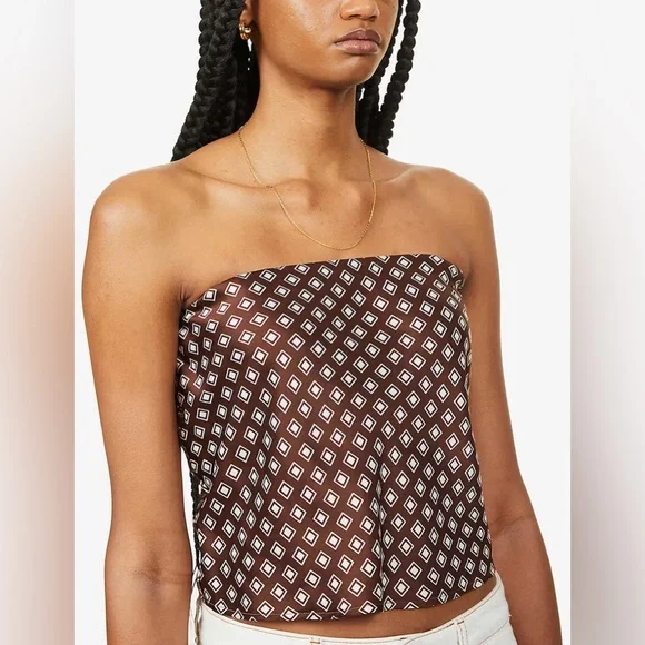 Reformation Small Spritz Strapless Silk Top - Picture 3 of 11